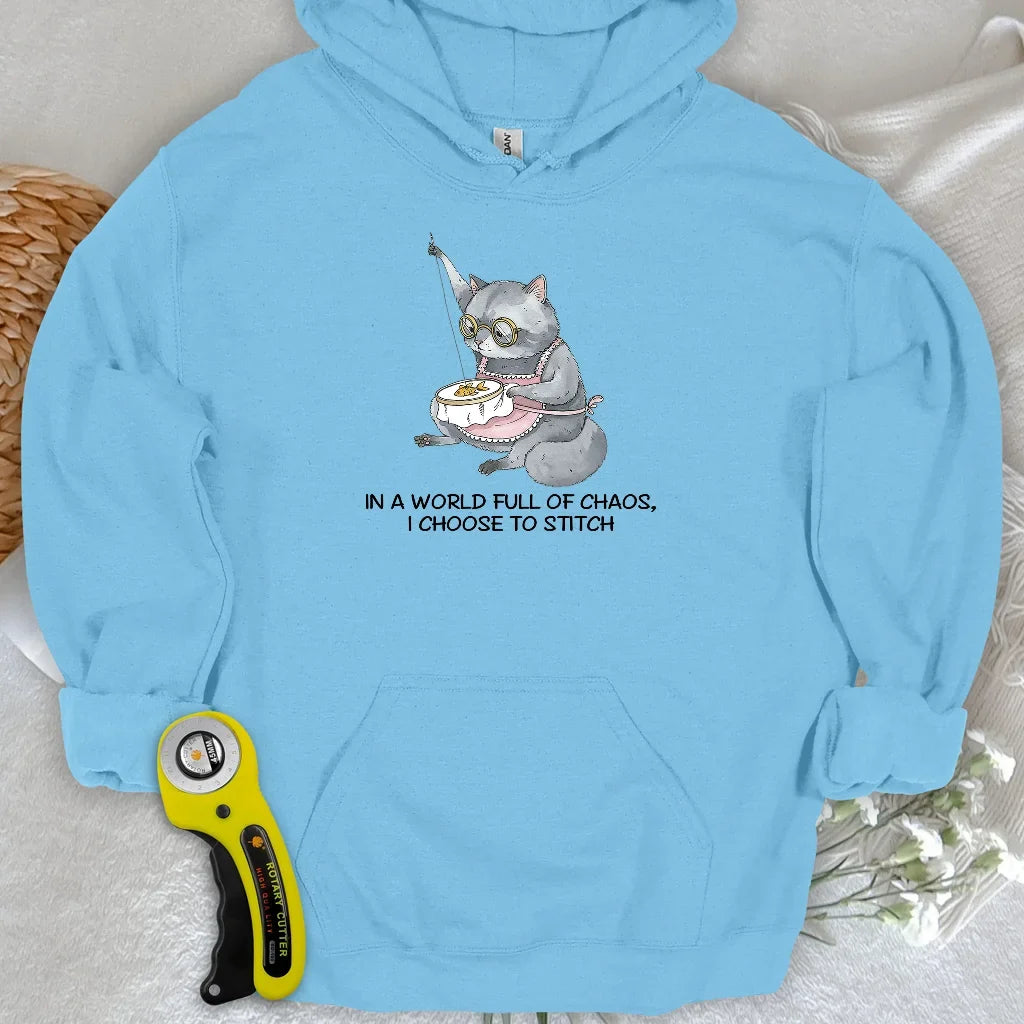 Granny Cat Sewist Hoodie