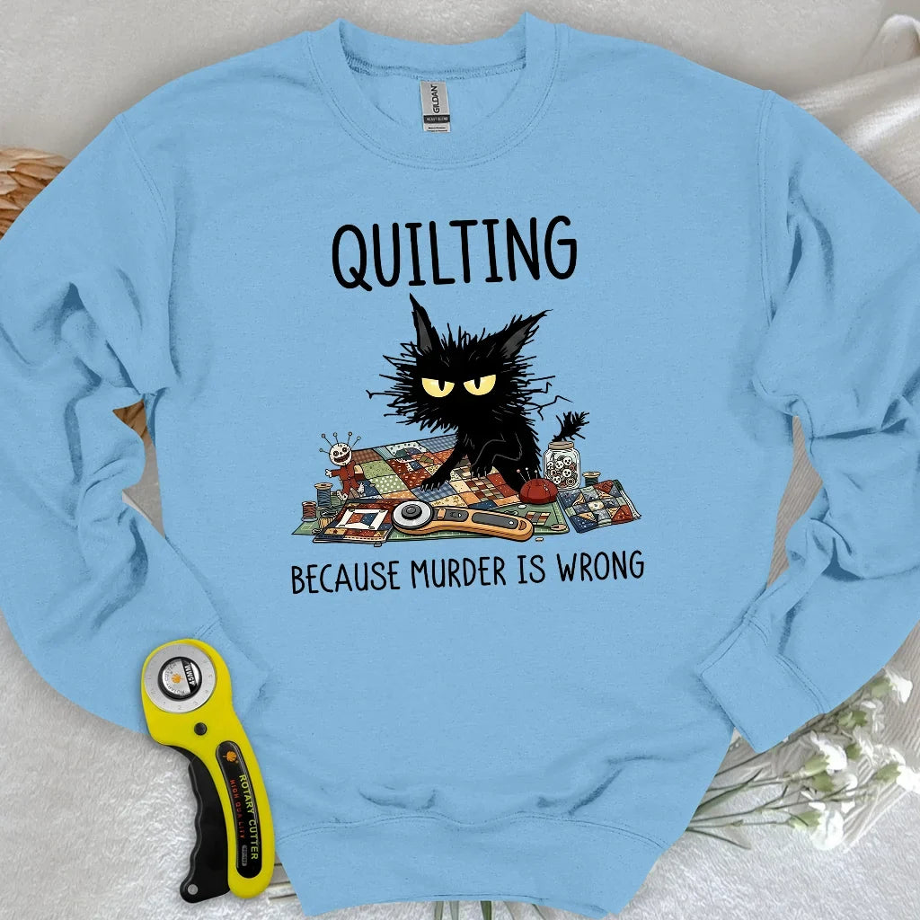 Grumpy Quilter Cat Sweatshirt