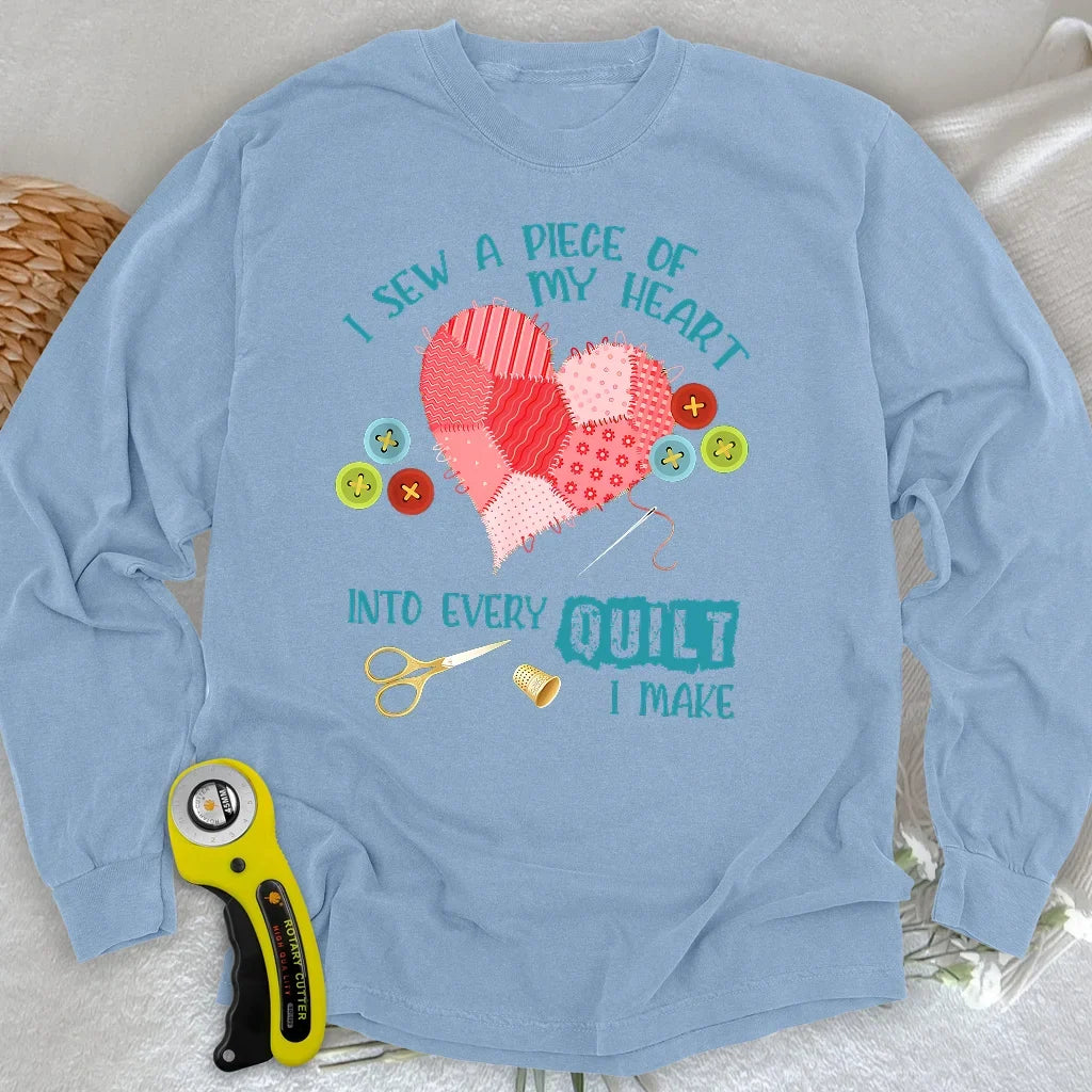 Heartstitched Quilt Love Long Sleeve T-shirt