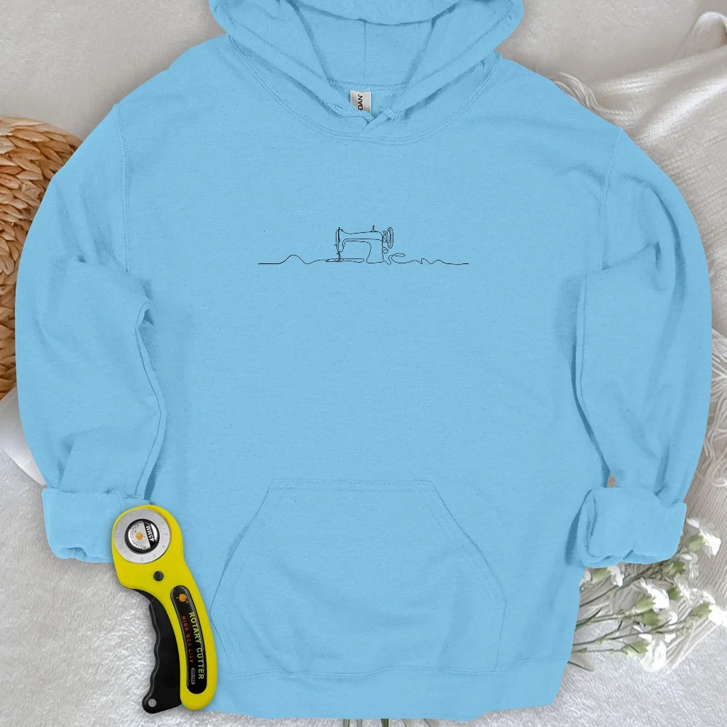 Minimalist Sewing Machine Hoodie