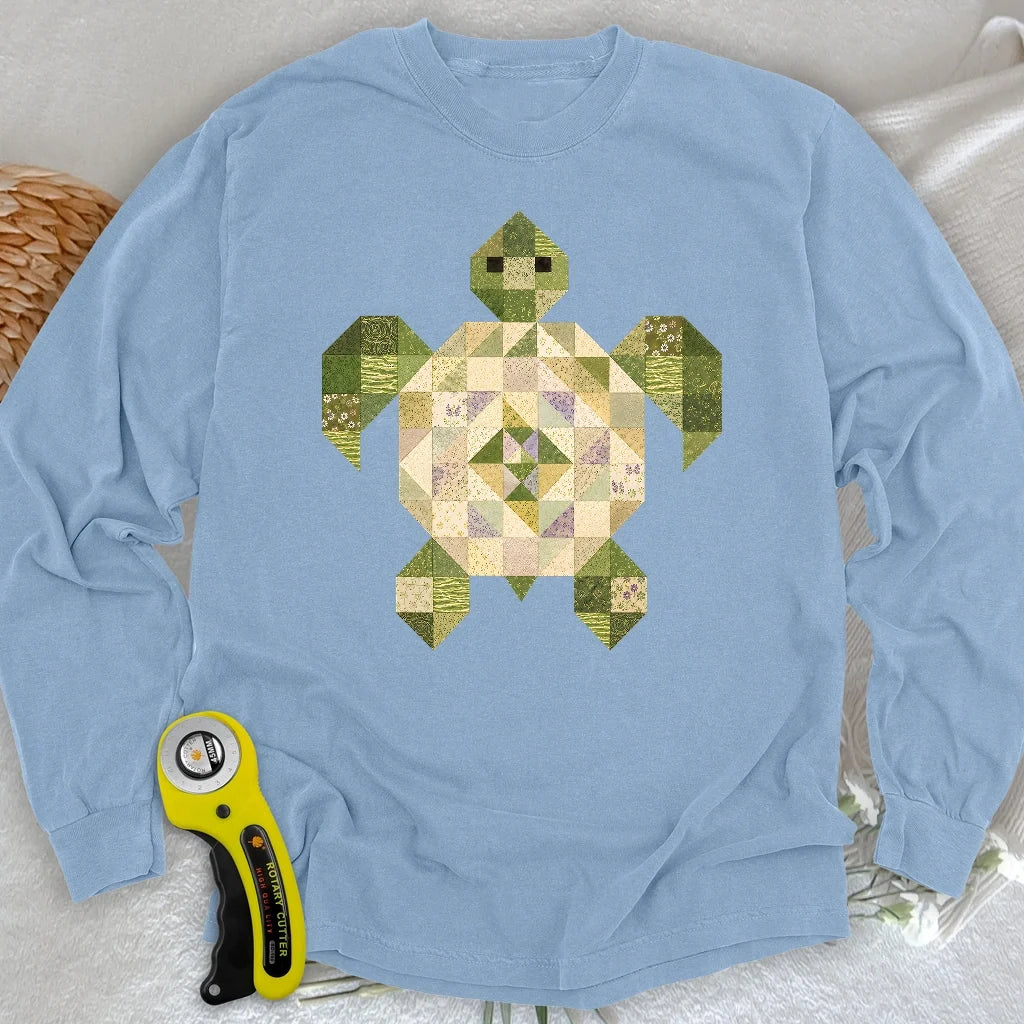 Patchwork Turtle Long Sleeve T-shirt