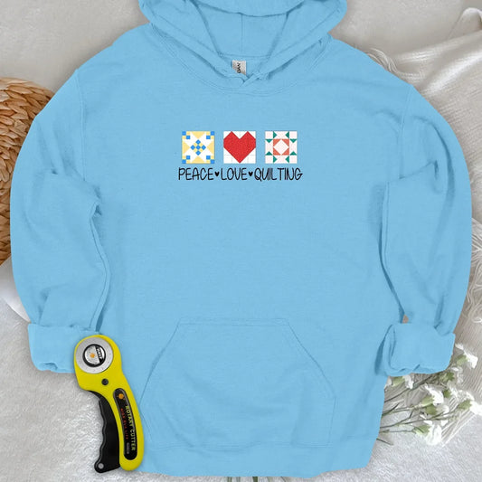 Peace Love Quilting Hoodie