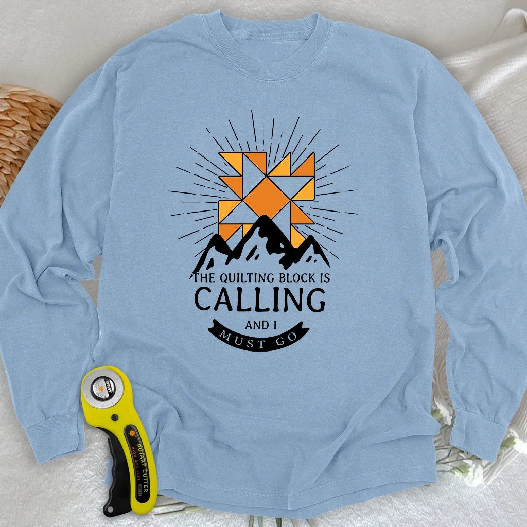 Quilt Block Calling Long Sleeve T-shirt