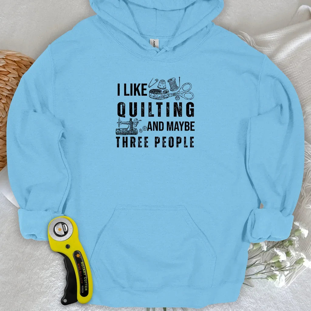 Quilting & 3 People Hoodie