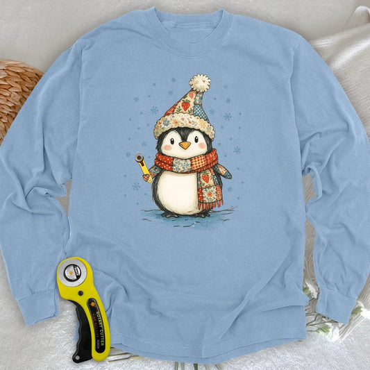 Quilty Little Penguin Long Sleeve T-shirt