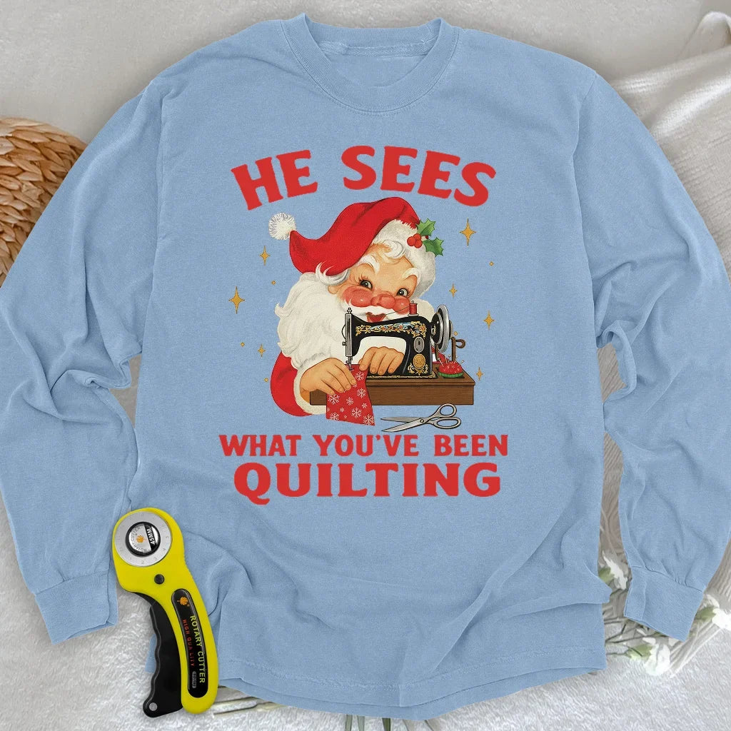 Santa Sees Long Sleeve T-shirt
