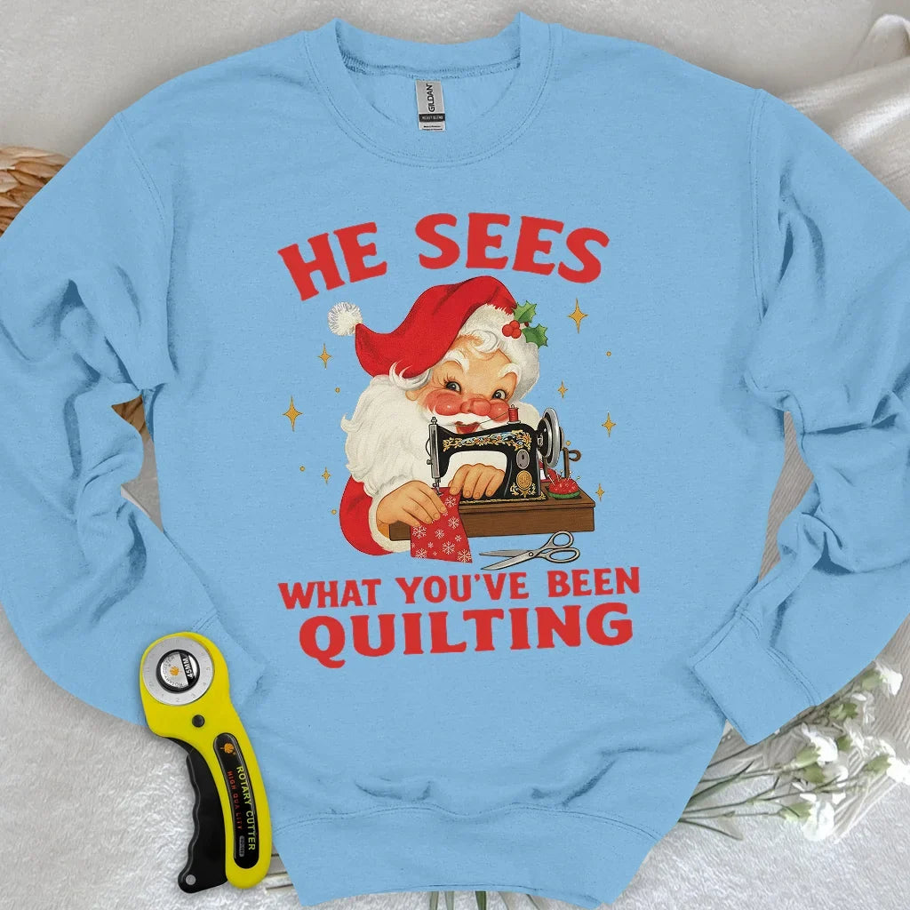 Santa Sees Sweatshirt