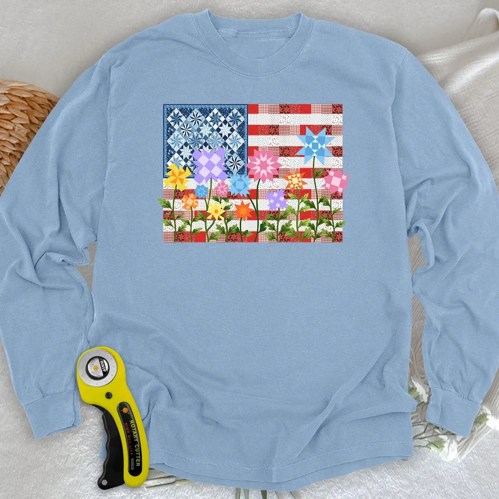 Stars, Stripes & Stitches Long Sleeve T-shirt