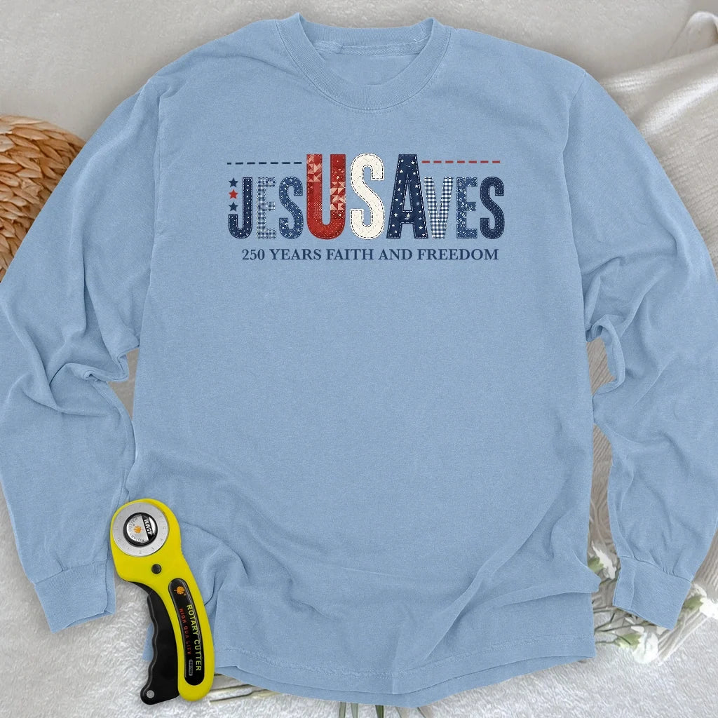 Stitching Faith Since 1776 Long Sleeve T-shirt