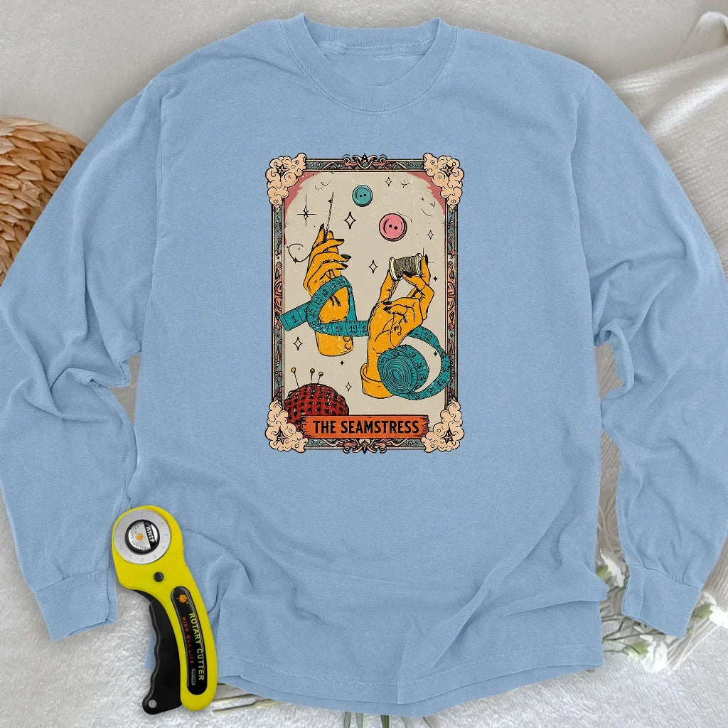 Tarot Card Seamstress Long Sleeve T-shirt