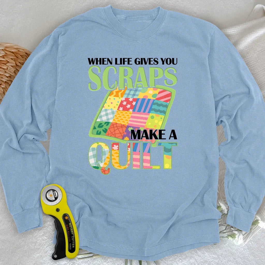 Turn Scraps To Quilt Long Sleeve T-shirt