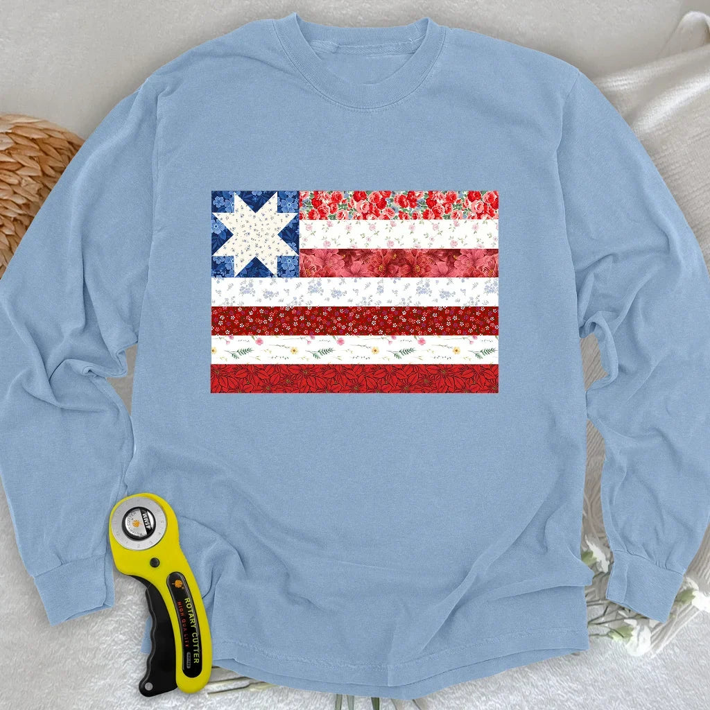 USA Star Flag Long Sleeve T-shirt