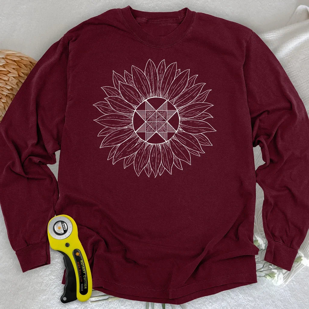 Block Sunflower Long Sleeve T-shirt