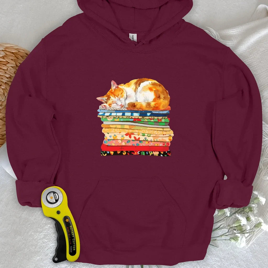 Cat And Fabric Hoodie