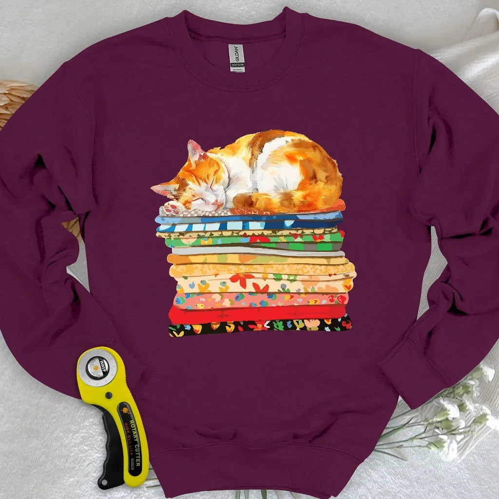 Cat And Fabric Sweatshirt