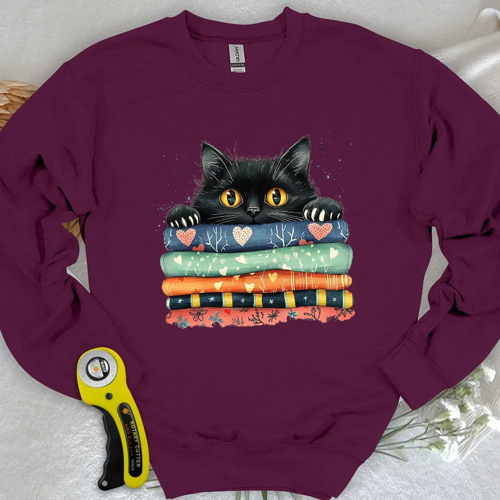 Cat On The Fabric Sweatshirt