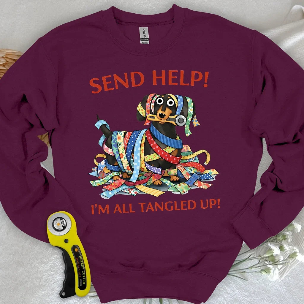 Fabric Strip Mess Sweatshirt