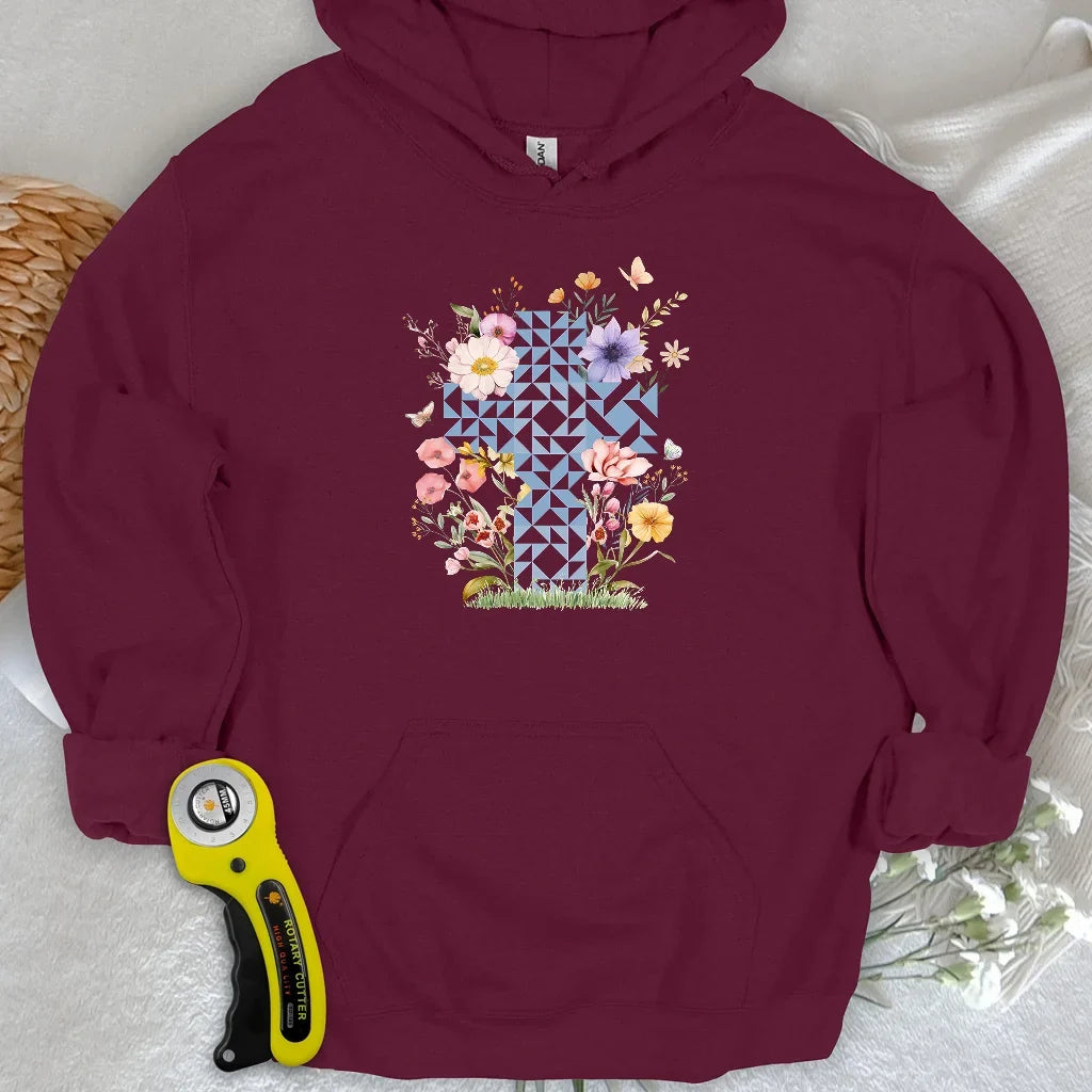 Floral Faith Quilt Hoodie