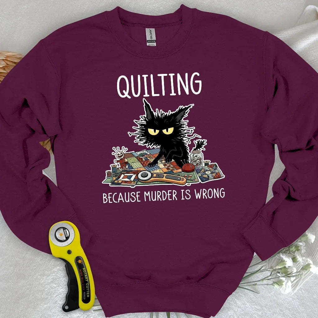 Grumpy Quilter Cat Sweatshirt