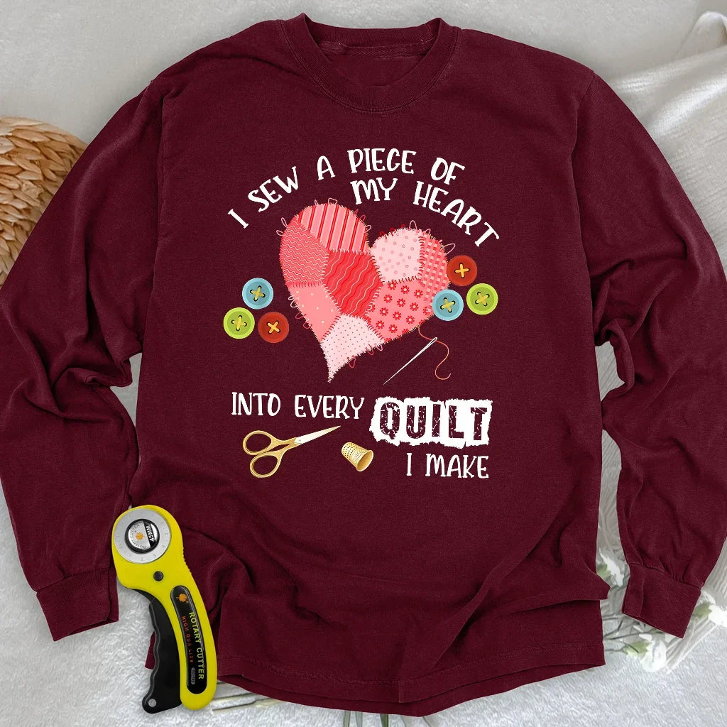 Heartstitched Quilt Love Long Sleeve T-shirt