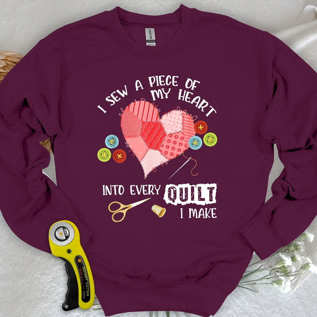 Heartstitched Quilt Love Sweatshirt