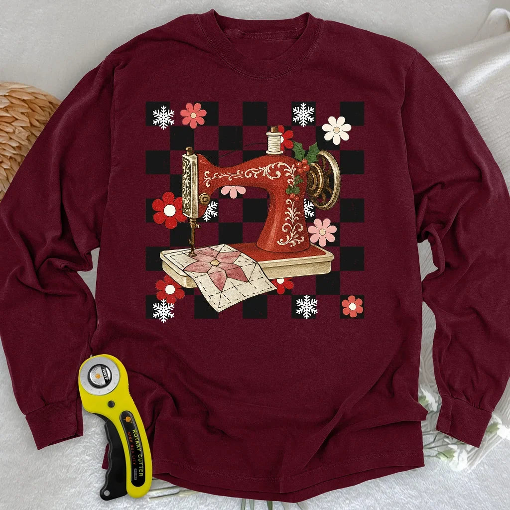 Holly Jolly Stitcher Long Sleeve T-shirt