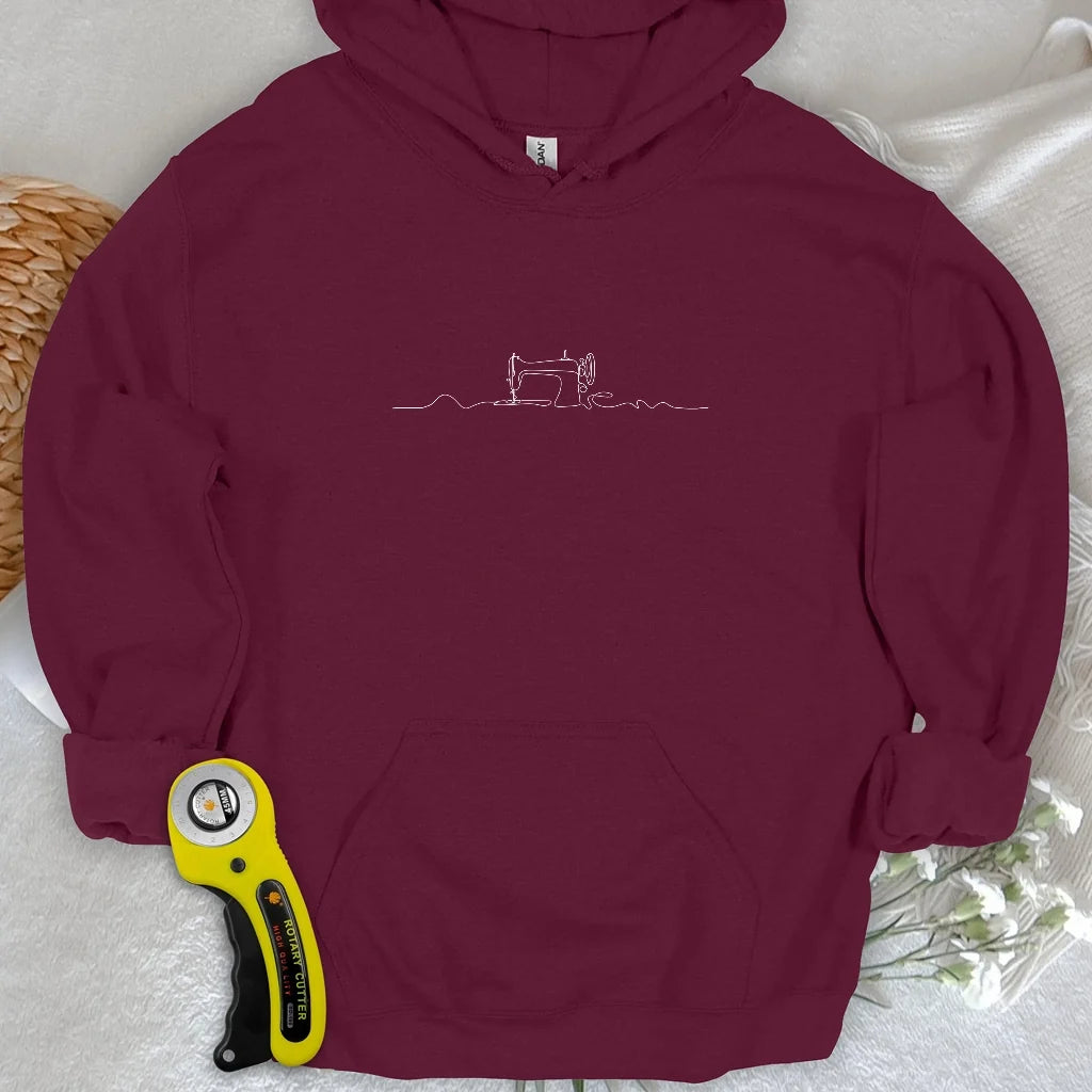 Minimalist Sewing Machine Hoodie
