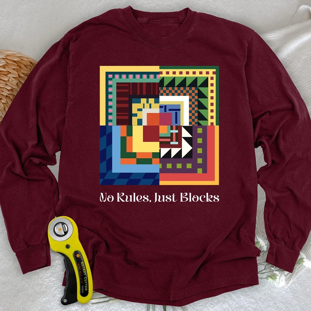 Modern Quilter Mind Long Sleeve T-shirt