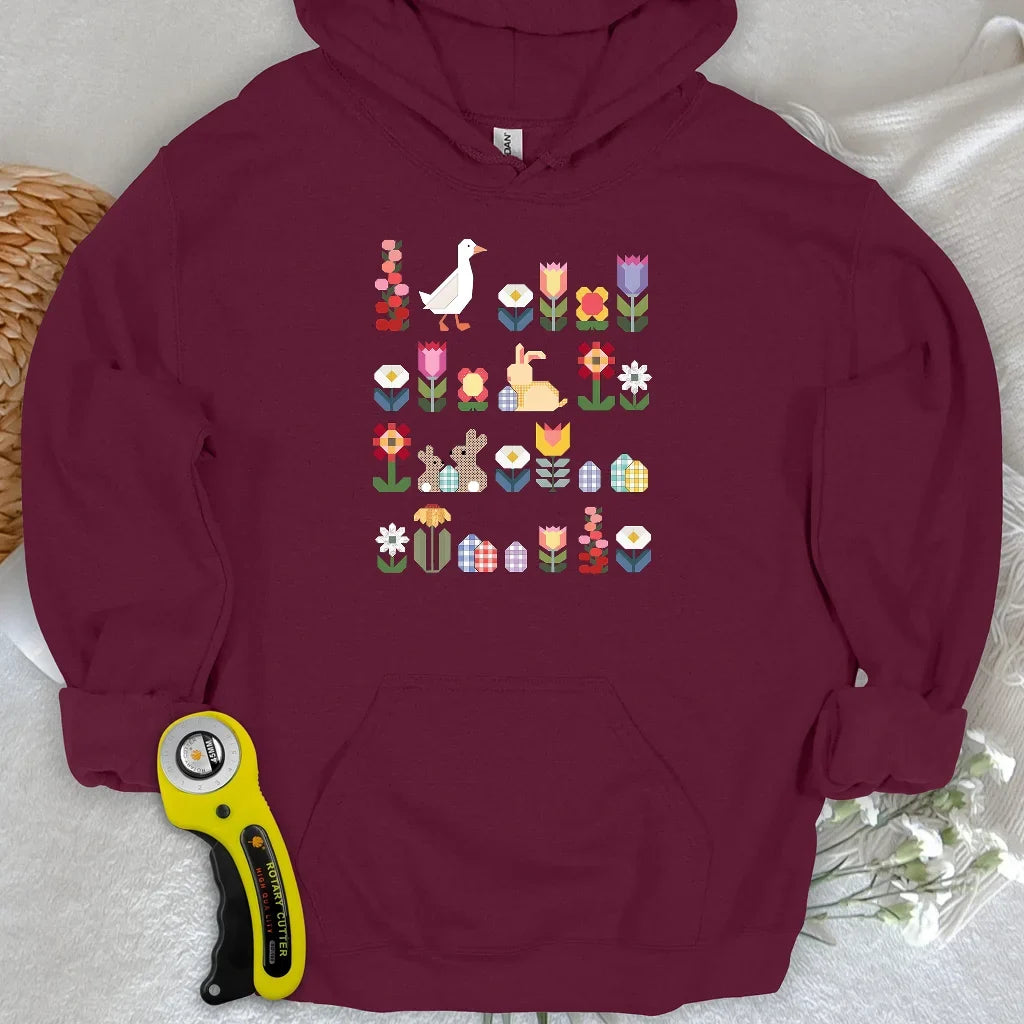 Patchwork Blooms Hoodie