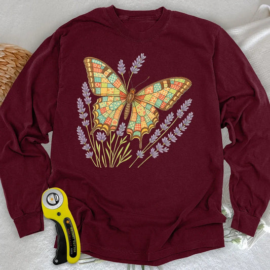 Patchwork Butterfly Long Sleeve T-shirt