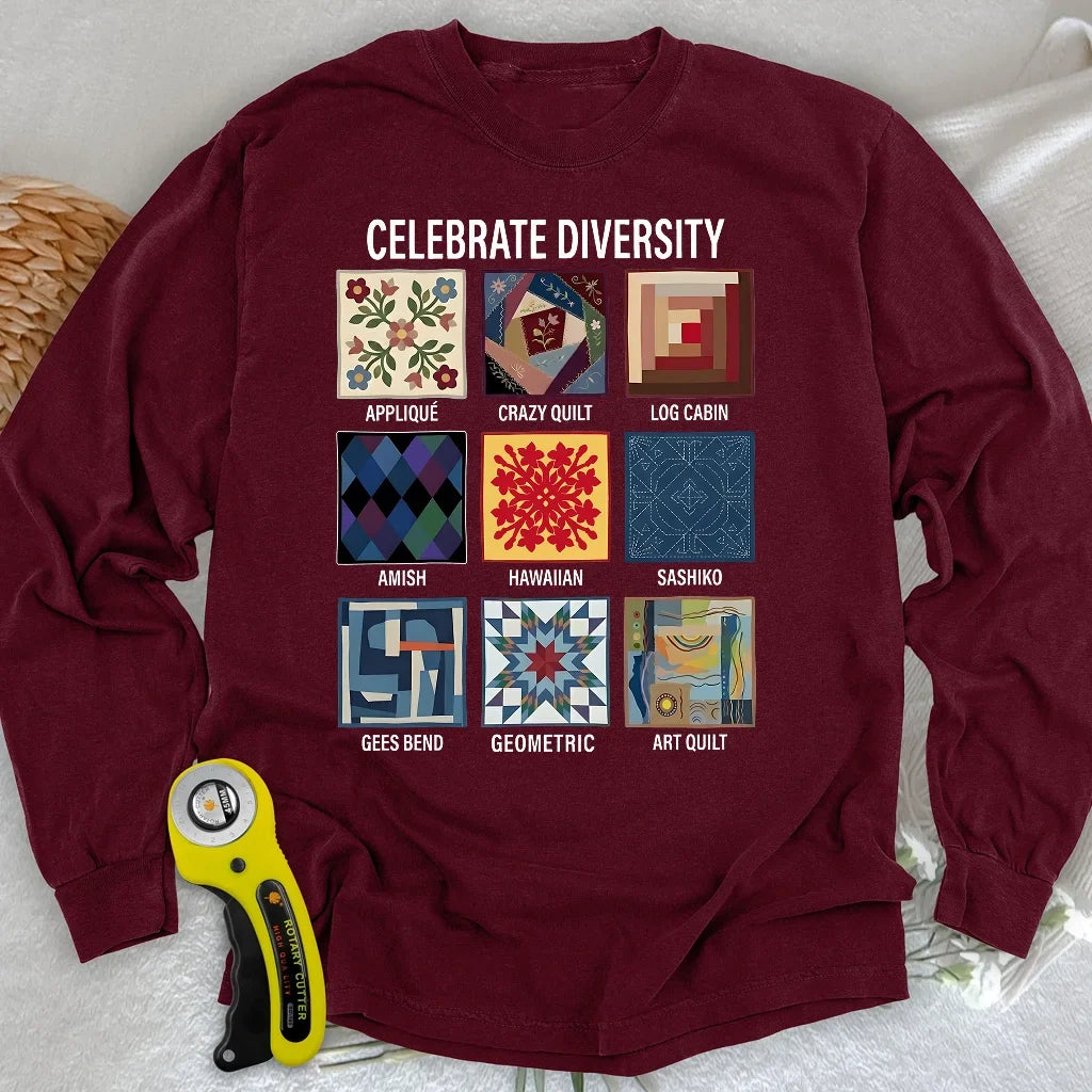 Patchwork Diversity Long Sleeve T-shirt