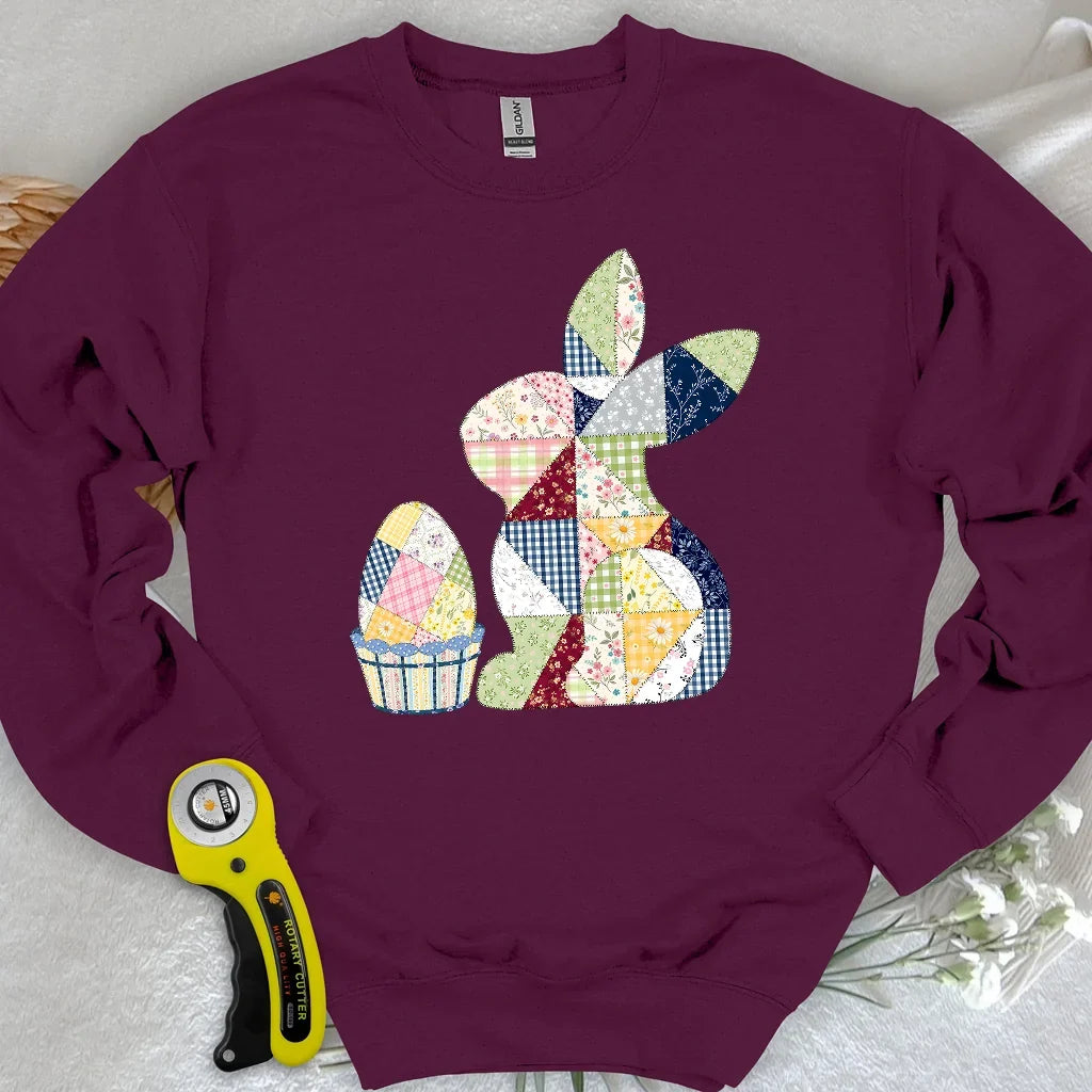 Patchwork Easter Bunny Sweatshirt