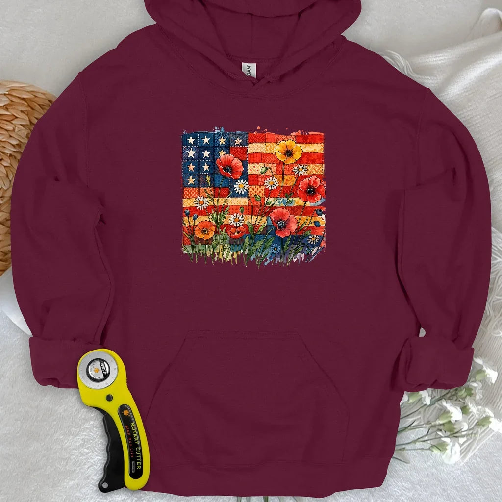 Patchwork Floral Hoodie