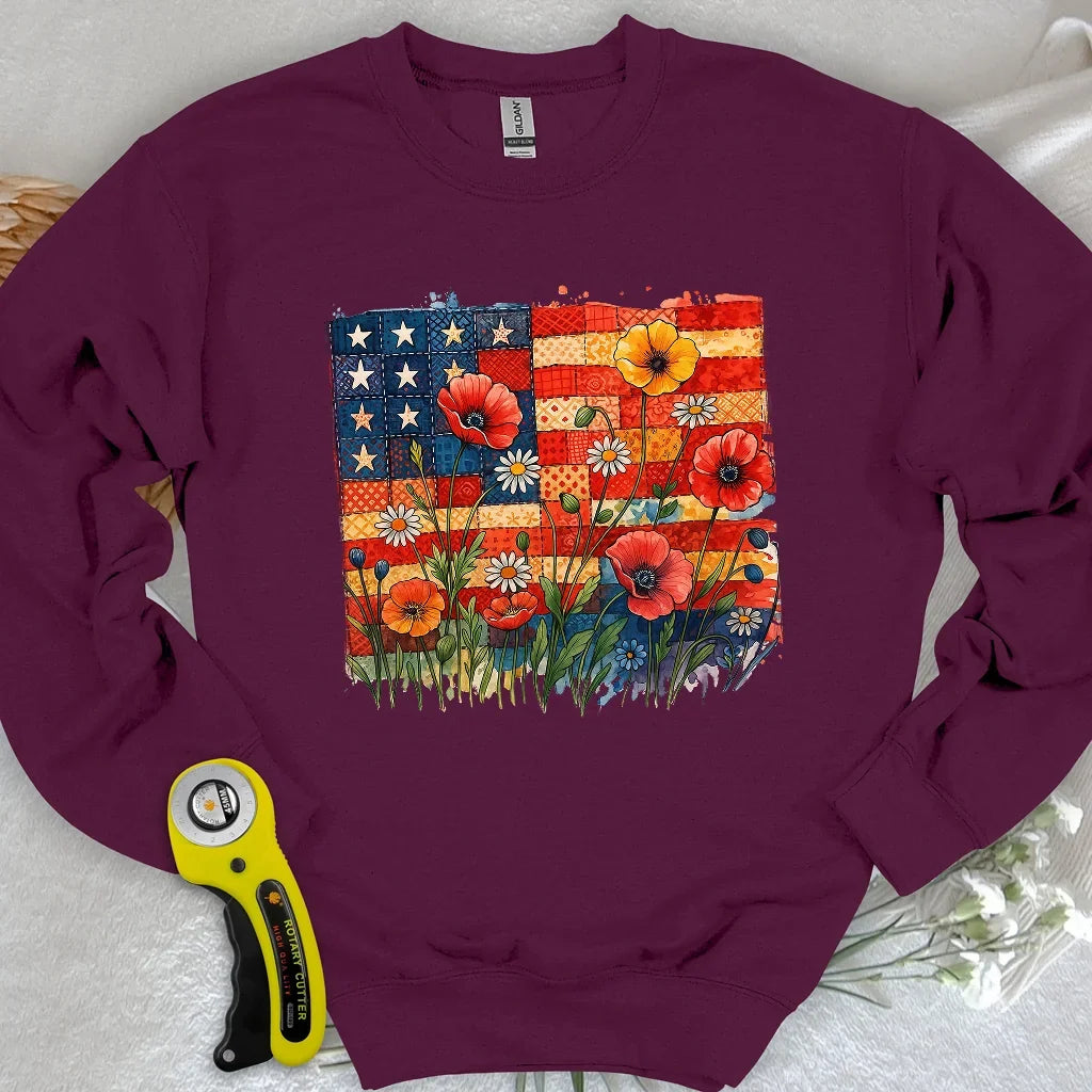 Patchwork Floral Sweatshirt