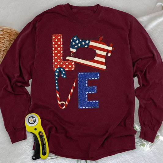 Patriotic Sewist Long Sleeve T-shirt