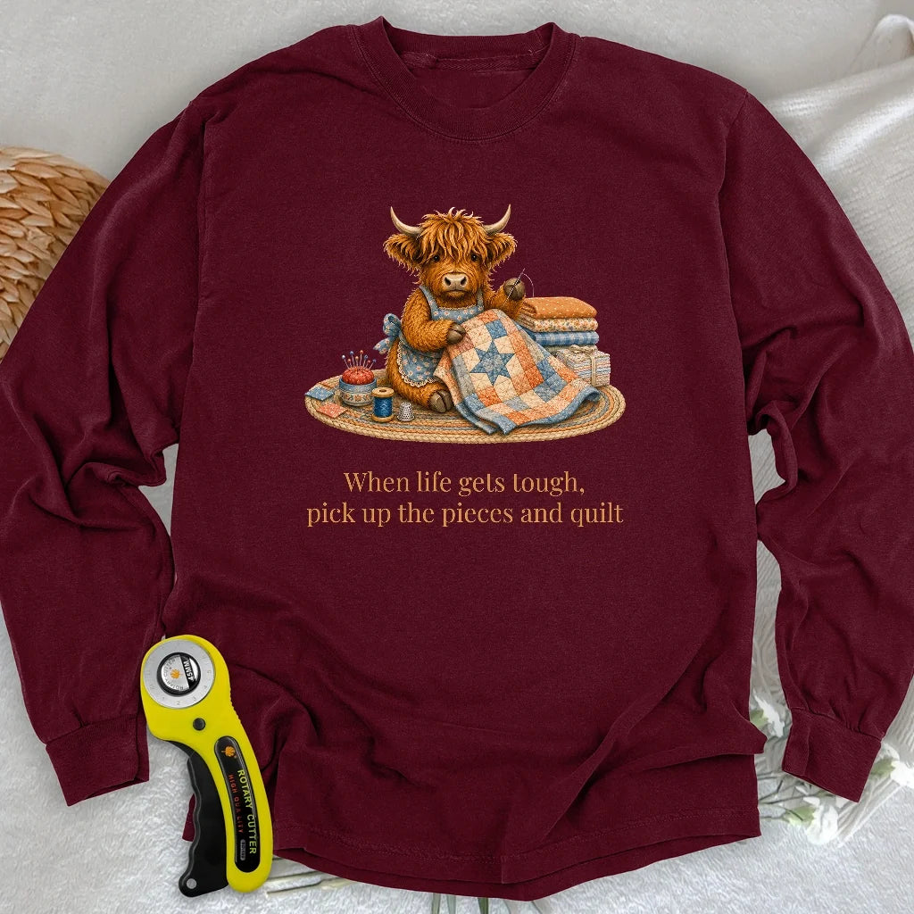 Pieces and Quilt Long Sleeve T-shirt