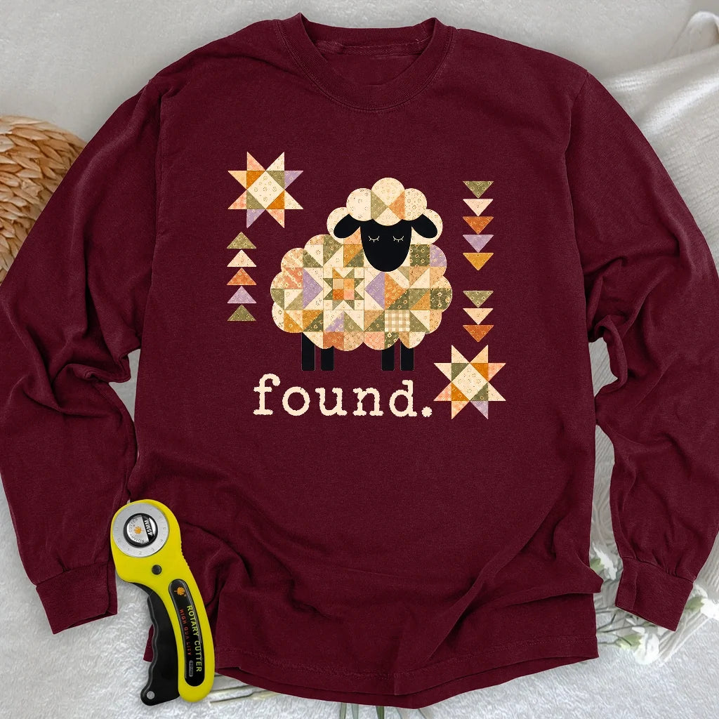 Psalm 23 Patchwork Sheep Long Sleeve T-shirt