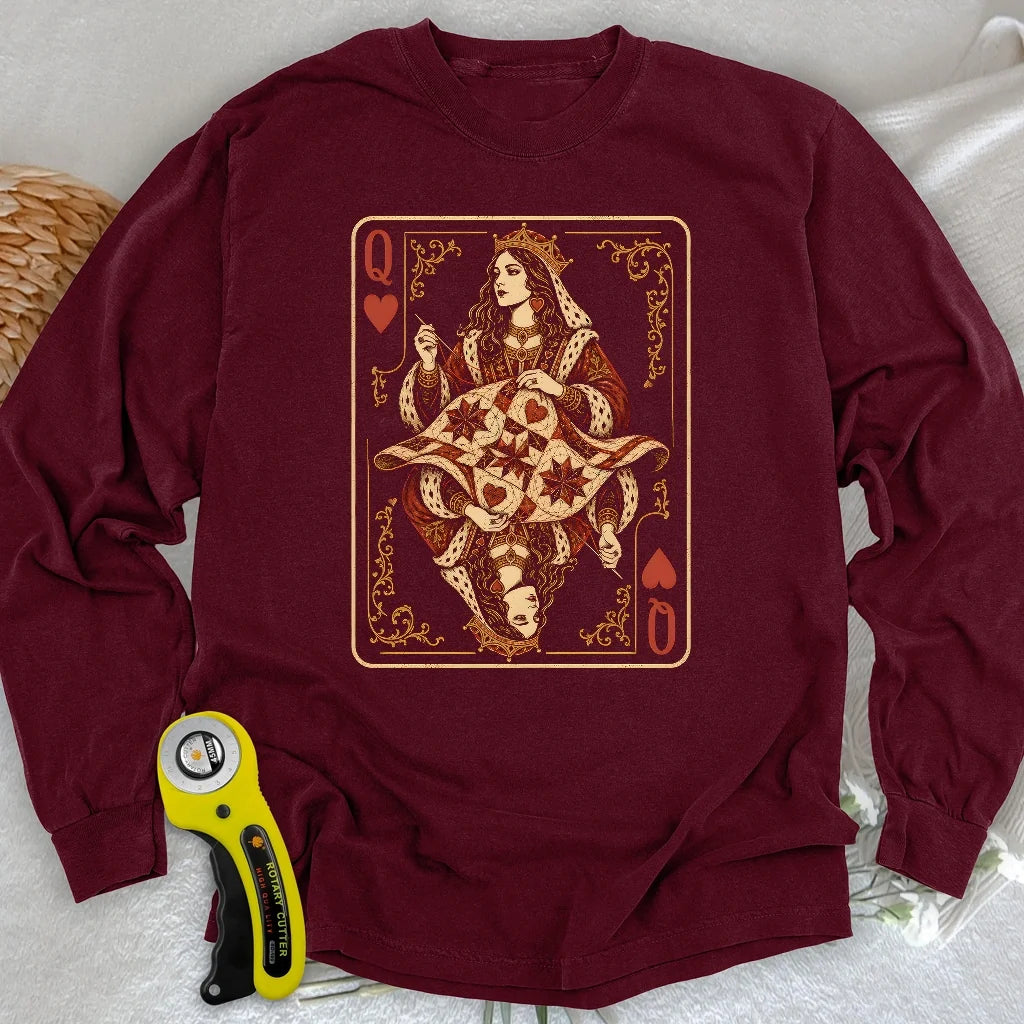 Queen Of Quilt Long Sleeve T-shirt