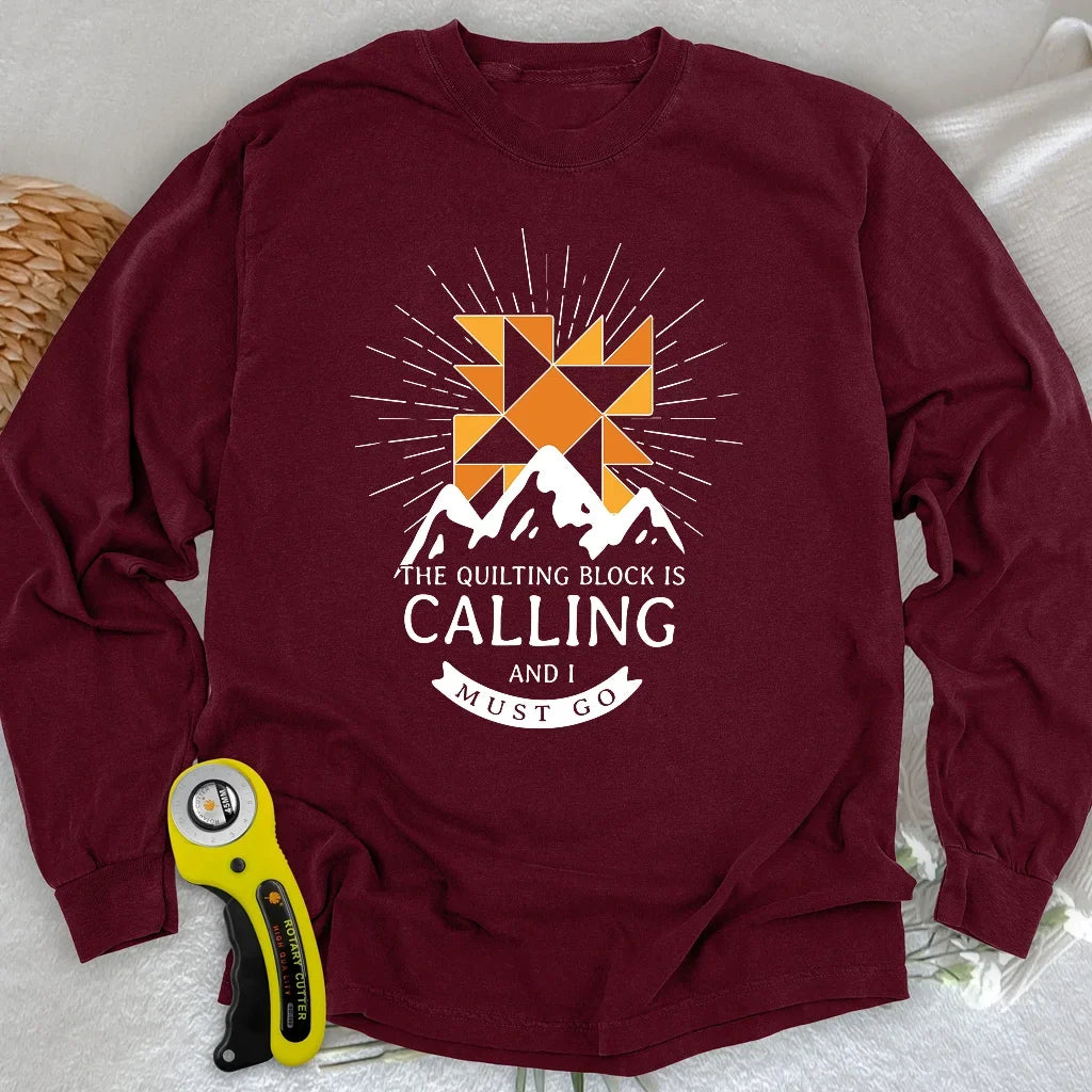 Quilt Block Calling Long Sleeve T-shirt