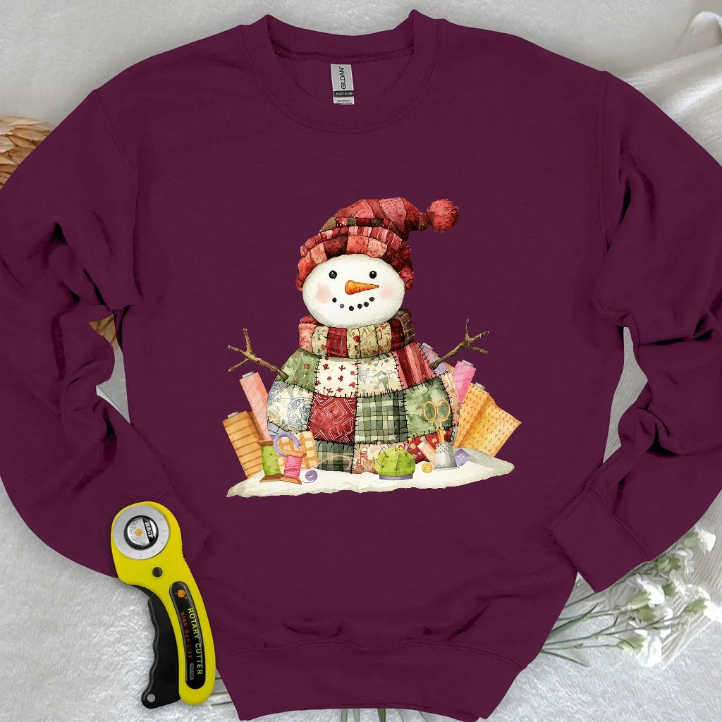 Quilting Snowman Sweatshirt