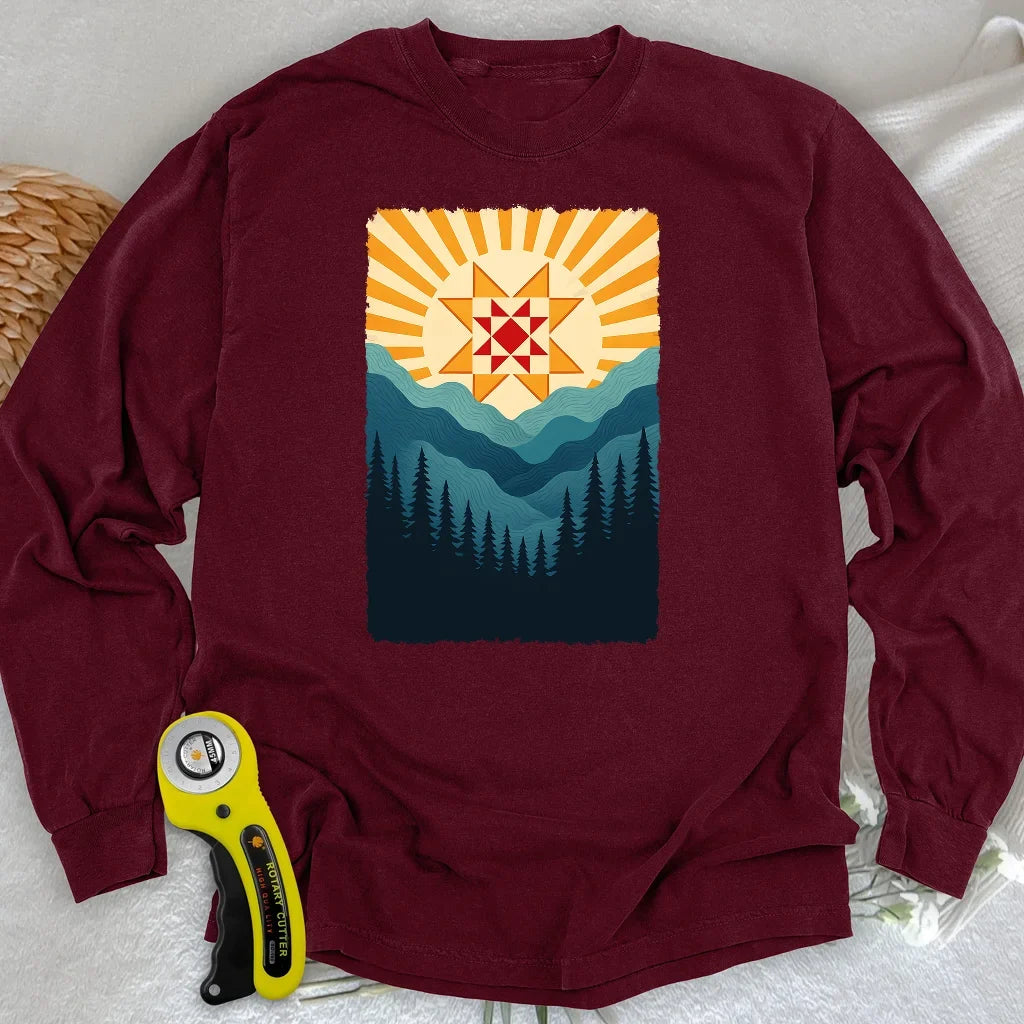 Quilting Sun Long Sleeve T-shirt