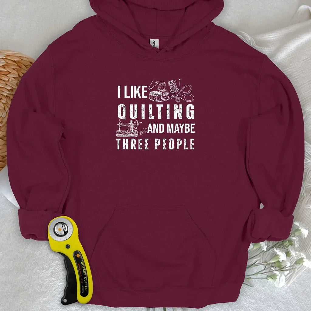 Quilting & 3 People Hoodie