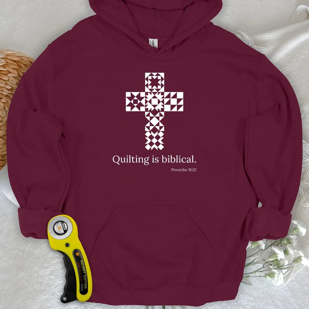 Quilting is biblical Hoodie