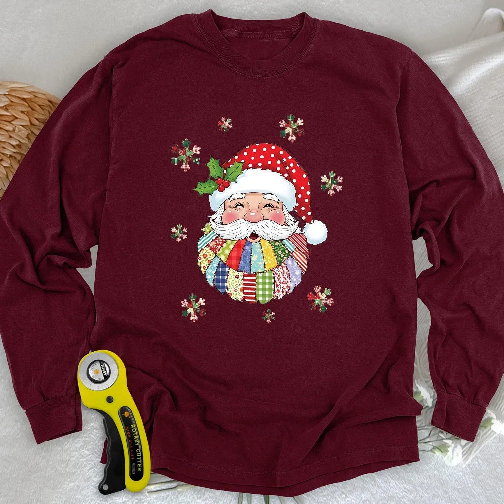 Santa Claus Patch Long Sleeve T-shirt