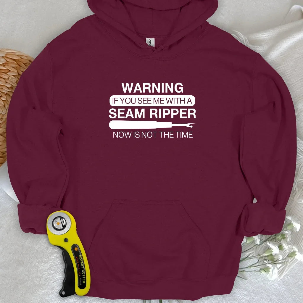 Seam Ripper Warning Hoodie