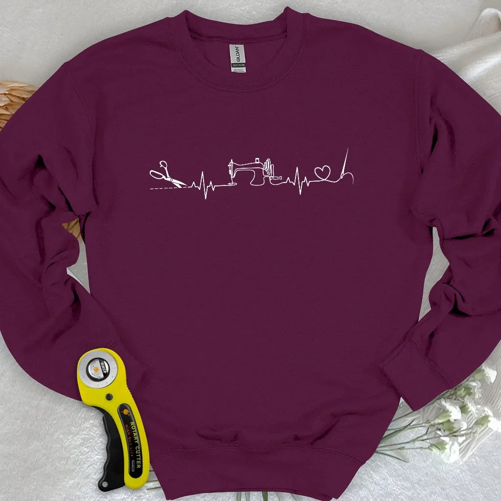 Sewing Heartbeat Sweatshirt