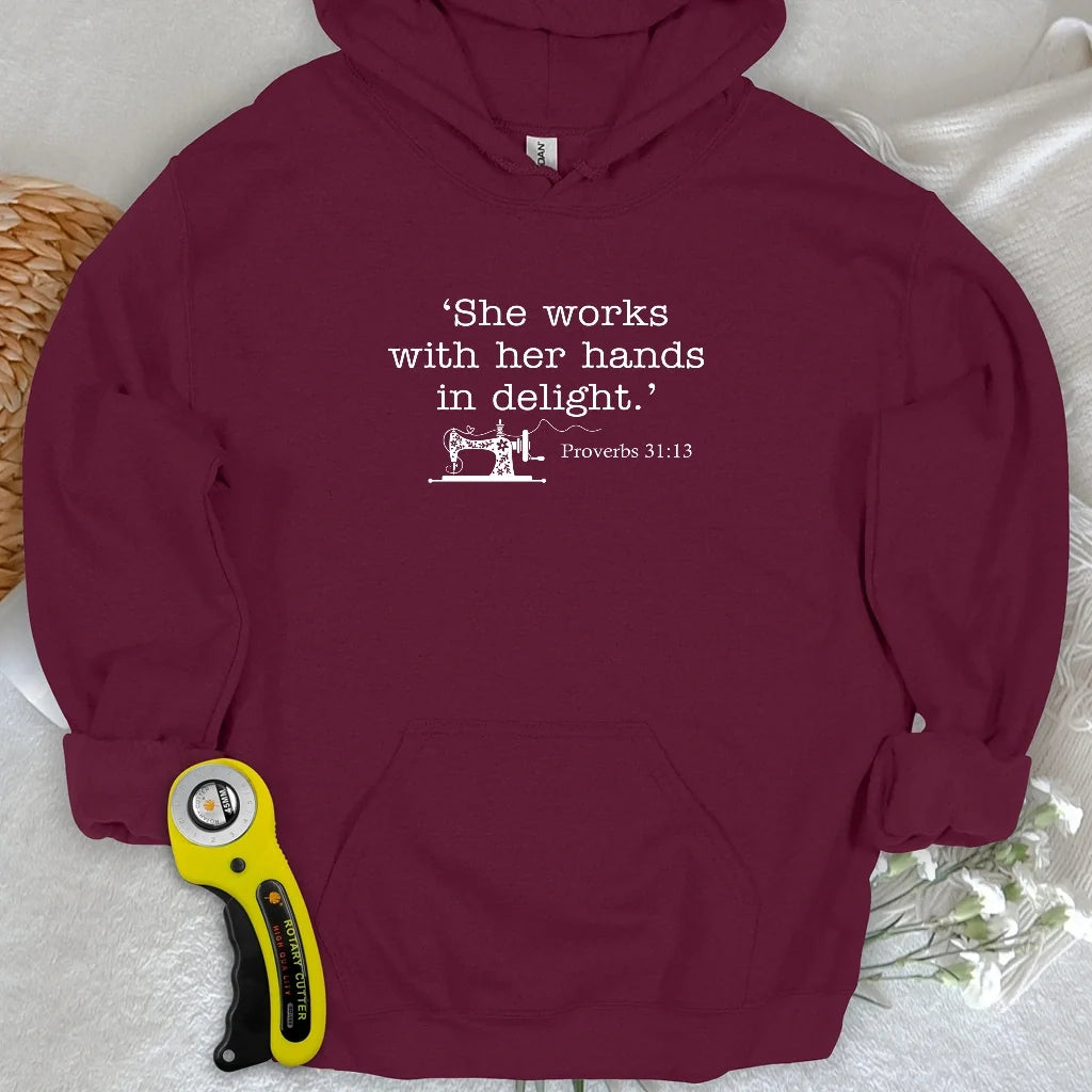 Sewing In Bible Hoodie
