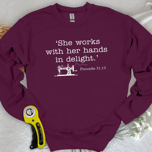 Sewing In Bible Sweatshirt