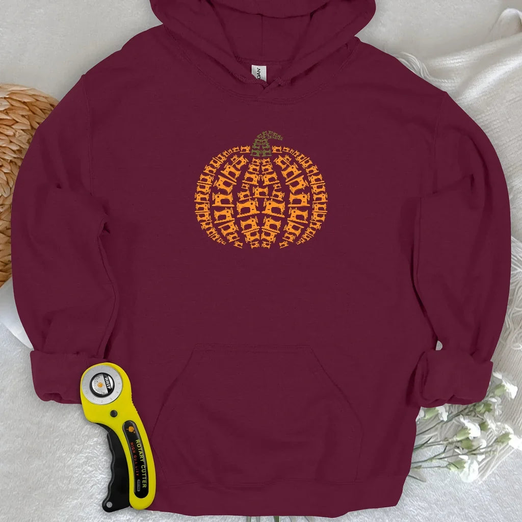 Sewing Machine Pumpkin Hoodie