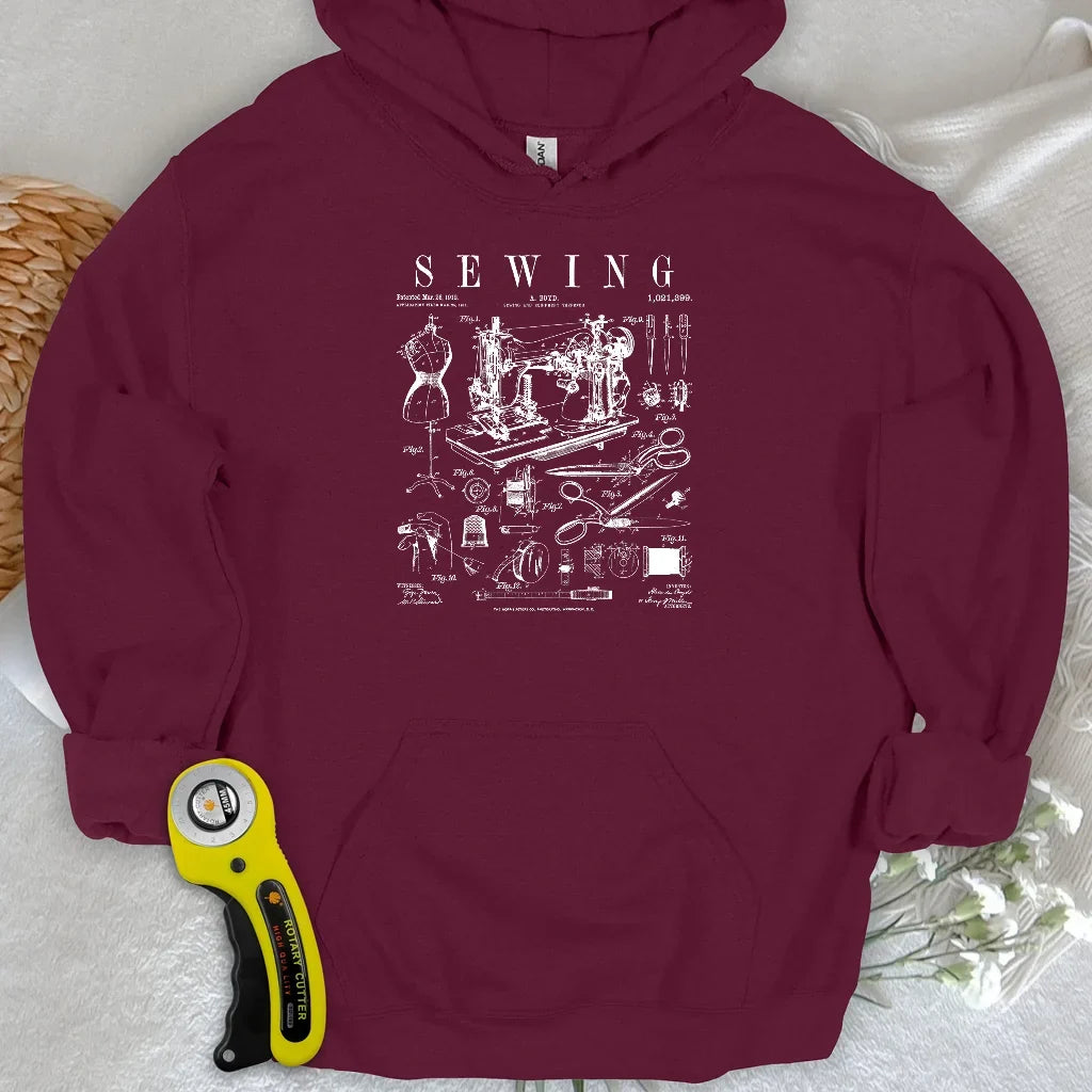 Sewing Tools Pattern Hoodie